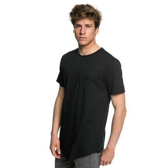 Quiksilver Mens Black Cotton Crewneck Casual Quik And Co T-Shirt Size M - Picture 2 of 9